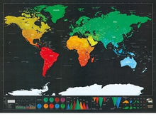 Load image into Gallery viewer, Luxury Black Golden/National Flag Travel Map Scrapes World Map Scratch Map