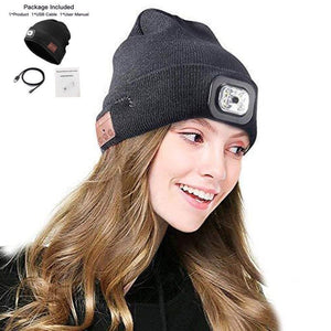 3 style 2 color Unisex LED Bluetooth Music Beanie-Hat Headset With USB Rechargeable