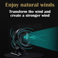 Load image into Gallery viewer, Mini USB Rechargeable Small Fan 360 Quiet Stroller Fan Small Portable Office Desktop Cooling Fan