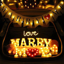 Load image into Gallery viewer, 3D 26 Letter Alphabet &amp;10 Number LED Marquee Sign Light Wall Hanging Night Lamp