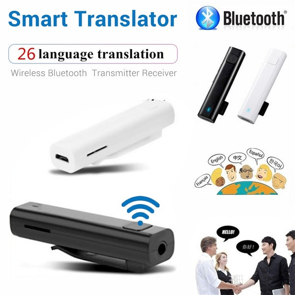 26 Multi-Language Voice Translator Smart Interpreter Bluetooth Transmitter Receiver