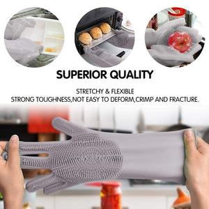 Multifunction Silicone Dishwashing Gloves Use for Kitchen Household Cleaning