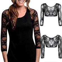 Load image into Gallery viewer, Seamless Arm Shaper Sleevey Wonders Women&#39;s Lace V-neck Perspective Cardigan