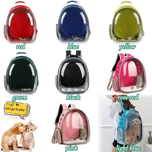 8 Colors High Quality Carrying Clear Pet Carrier Backpack Outdoor Travel Walking Waterproof Breathable Space Capsule Puppy Backpack