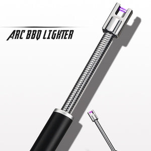 360 Degree Rotation Pulse Arc Lighter Rechargeable Usb Windproof Lighter Portable BBQ Lighter