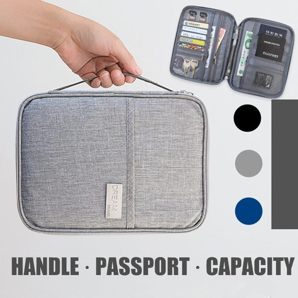 RFID Blocking Travel Card Storage Bag Passport Document Wallet Organizer Holder