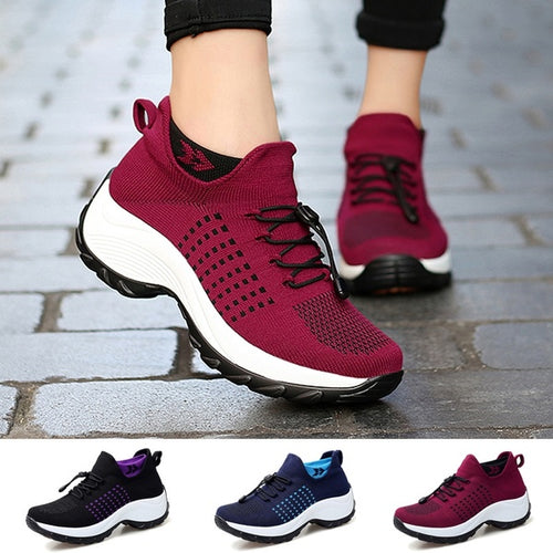 Women's Sneakers Casual Shoes Wedge Ladies Running Shoes