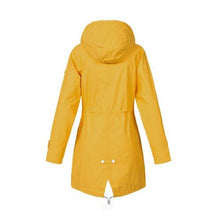 Load image into Gallery viewer, Women Casual Long Jacket Rain Coat Long Sleeve Hooded Windbreaker Coat