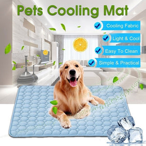 Pet Dog Cat Sleeping Pad Cool Mattress Cushion Ice Silk Pet Cooling Mat