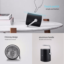 Load image into Gallery viewer, Portable Mini Whisper Quiet Cyclone Air Circulating Technology Touch Sensoring USB Table Desk Fan