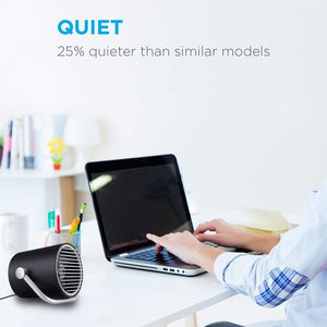 Portable Mini Whisper Quiet Cyclone Air Circulating Technology Touch Sensoring USB Table Desk Fan