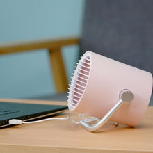 Load image into Gallery viewer, Portable Mini Whisper Quiet Cyclone Air Circulating Technology Touch Sensoring USB Table Desk Fan