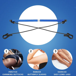 Portable Pilates Stick Resistance Band Fitness Equipments