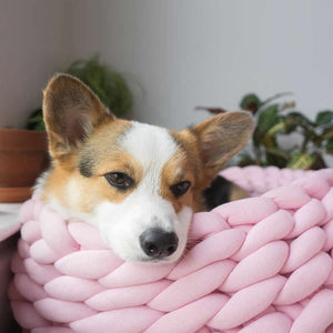 DIY Handmade Knitted Crude Wool Weaving Pet Nest Dog Cat Bed