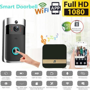 Wireless HD 1080P WiFi Smart Security Video DoorBell and Indoor Dingdong Doorbell Receiver