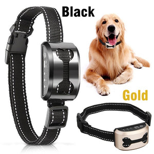 Rechargeable Anti Bark Control Collar Waterproof Ultrasonic Vibration Shock Pet Dog Training Collars
