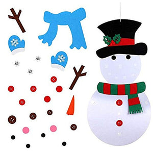 Christmas DIY Felt Snowman Set Ornaments Christmas Wall Hanging Decorations