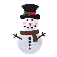 Load image into Gallery viewer, Christmas DIY Felt Snowman Set Ornaments Christmas Wall Hanging Decorations