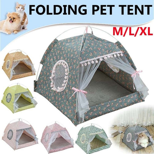 Removable Pet Dog Cat Tent Folding Pet Dog Cat Playing House