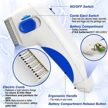 Load image into Gallery viewer, Pets Dogs &amp; Cats Electronic Flea Comb for Kills, Stuns and Remove Lice &amp; Eggs
