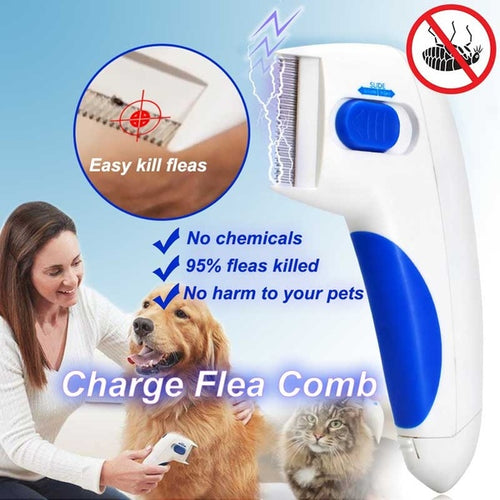 Pets Dogs & Cats Electronic Flea Comb for Kills, Stuns and Remove Lice & Eggs
