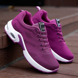 Women Running Shoes Mesh Breathable Air Cushion Tennis Shoes Outdoor Sports Sneakers