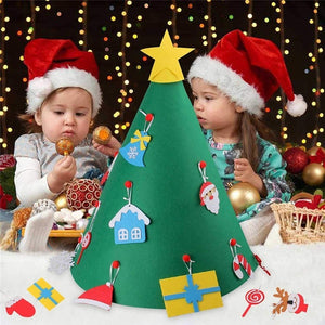 3D DIY Toddler Christmas Tree New Year Children Gifts Toy Artificial Tree Xmas Home Hanging Ornaments