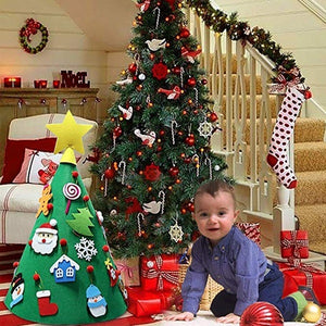 3D DIY Toddler Christmas Tree New Year Children Gifts Toy Artificial Tree Xmas Home Hanging Ornaments