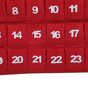 Christmas Tree Felt Advent Calendar Countdown to Christmas Homemade Advent Calendar Party Decoration