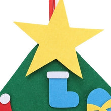 Load image into Gallery viewer, Christmas Tree Felt Advent Calendar Countdown to Christmas Homemade Advent Calendar Party Decoration