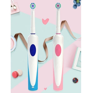 3D Rechargeable Cleaning Rotating Toothbrush with 2 Brush Head