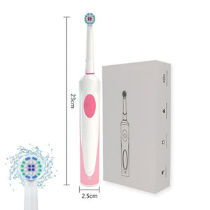 3D Rechargeable Cleaning Rotating Toothbrush with 2 Brush Head