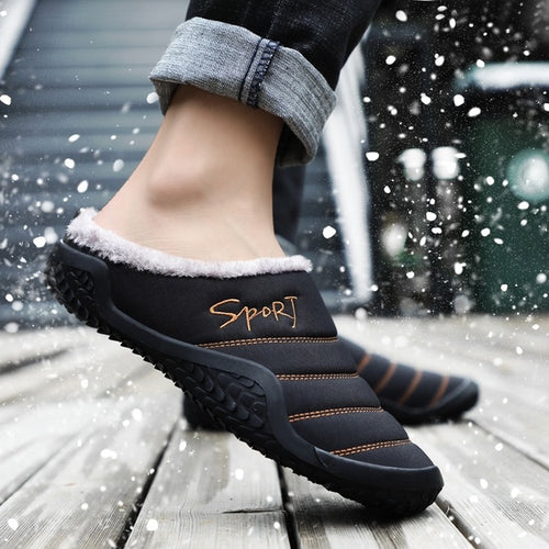 Unisex Autumn/winter Plus Size Cotton Shoes Warm Slippers Size