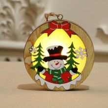 Load image into Gallery viewer, Christmas Decoration Wooden Luminous Pendant