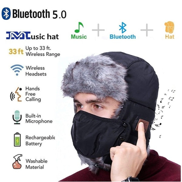 Wireless Bluetooth 5.0 Smart Snow Hat Headband Headset Bluetooth Earphone Hats