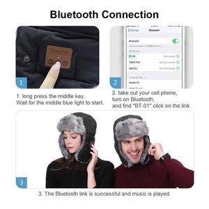 Wireless Bluetooth 5.0 Smart Snow Hat Headband Headset Bluetooth Earphone Hats