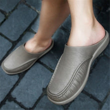 Load image into Gallery viewer, Men&#39;s Fashion Non-slip Leather Slippers Casual Slippers Outdoor Shoes