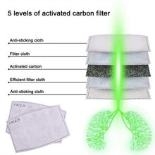 Load image into Gallery viewer, 10Pcs/20 Pcs/50 Pcs 5 Layers Face Mask Filter PM2.5 Filter Activated Carbon Breathing Filters