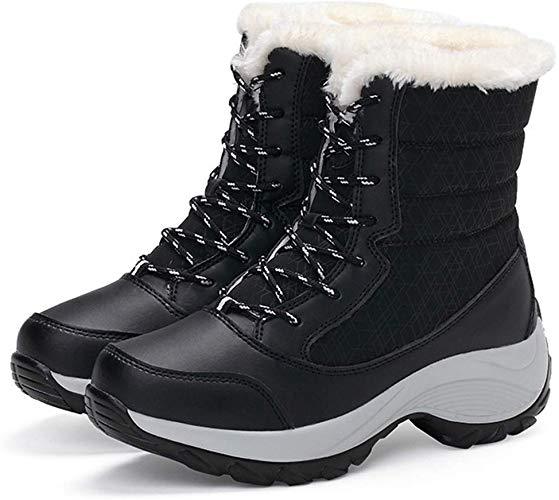 Women Winter Waterproof Warm Boots Fur Lined Snow Boots