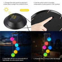 Load image into Gallery viewer, 10 Style LED Solar Lights Wind Chimes Color Changing Waterproof Outdoor String Lights