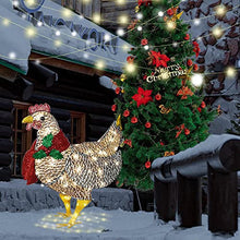 Load image into Gallery viewer, Light-Up Chicken Christmas Ornaments Solar Powered with LED light