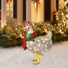 Load image into Gallery viewer, Light-Up Chicken Christmas Ornaments Solar Powered with LED light