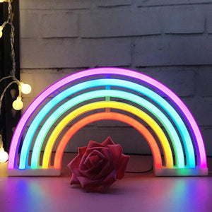 LED USB Light Sign Rainbow Bedroom Wall Lamp