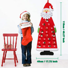 Load image into Gallery viewer, 24 Days Pockets Xmas Countdown Calendar Decorations Wall Hanging Decoration