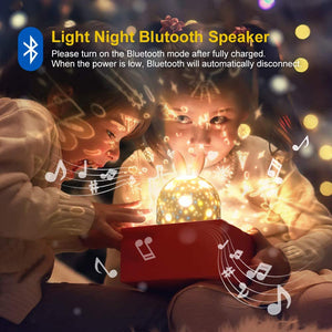 Star Projector Night Light Lamp 2 in 1 Kids Night Light Projector with Blutooth Music Speaker