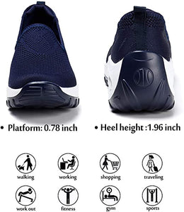 Womens Trainers Breathable Running Shoes Air Cushion Slip On Walking Shoes