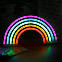 Load image into Gallery viewer, LED USB Light Sign Rainbow Bedroom Wall Lamp