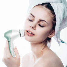 Load image into Gallery viewer, Electric Facial Cleansing Brush with 11 Brush Heads，Flexible Waterproof Powered Brush for Deep Cleaning
