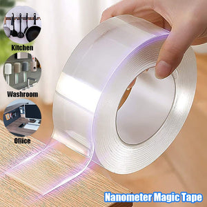 Transparent Nano-tape Washable Reusable Double-Sided Tape Adhesive Nano Traceless Sticker