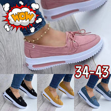 Load image into Gallery viewer, Women Solid Color Wedges Loafers Vintage Lightweight Platform Comfortable Shoes